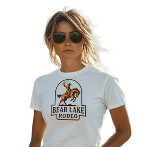 Woman wearing a next level t-shirt