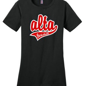 Alta "BBall Script" Women's Black T-shirt