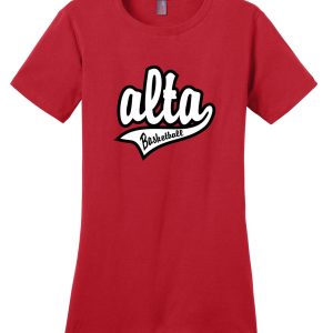 Alta "BBall Script" Women's Red T-shirt