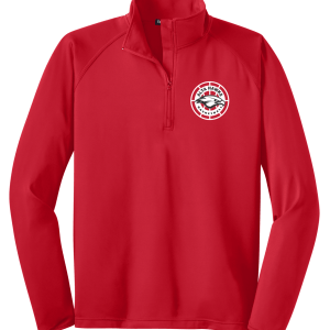 Men's Alta Basketball Ball Hawk Red 1/4 Zip Long Sleeve
