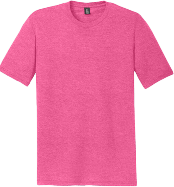 District Tri Blend Fuchsia Frost Shirt Front