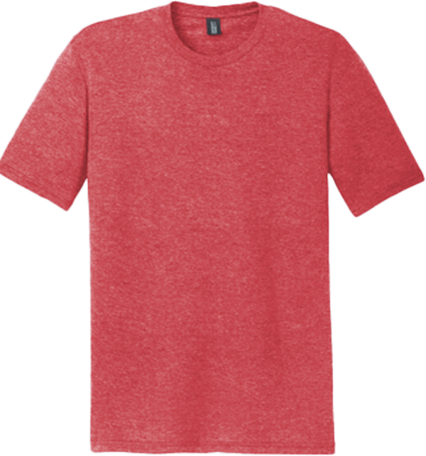 District Tri Blend Red Frost Shirt Front